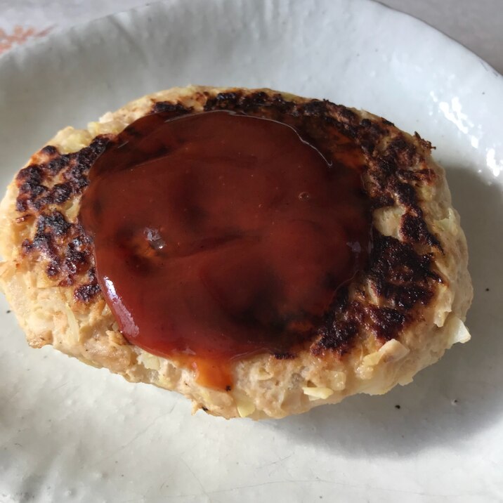 鶏ひき肉でハンバーグ！